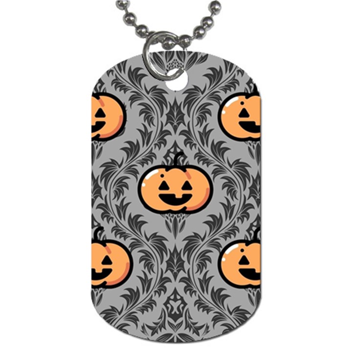 Pumpkin Pattern Dog Tag (One Side)