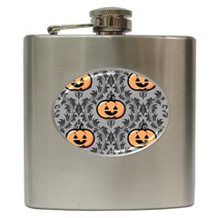 Pumpkin Pattern Hip Flask (6 Oz) by NerdySparkleGoth