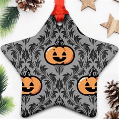 Pumpkin Pattern Star Ornament (two Sides) by NerdySparkleGoth