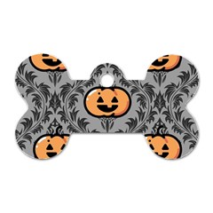 Pumpkin Pattern Dog Tag Bone (one Side) by NerdySparkleGoth