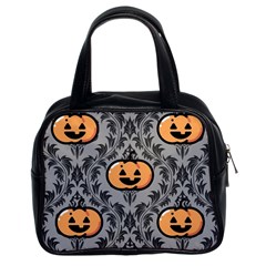 Pumpkin Pattern Classic Handbag (two Sides) by NerdySparkleGoth