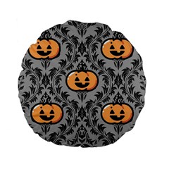 Pumpkin Pattern Standard 15  Premium Flano Round Cushions by NerdySparkleGoth