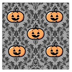 Pumpkin Pattern Large Satin Scarf (square) by NerdySparkleGoth