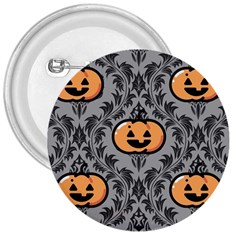 Pumpkin Pattern 3  Buttons by NerdySparkleGoth