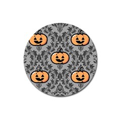 Pumpkin Pattern Magnet 3  (round) by NerdySparkleGoth