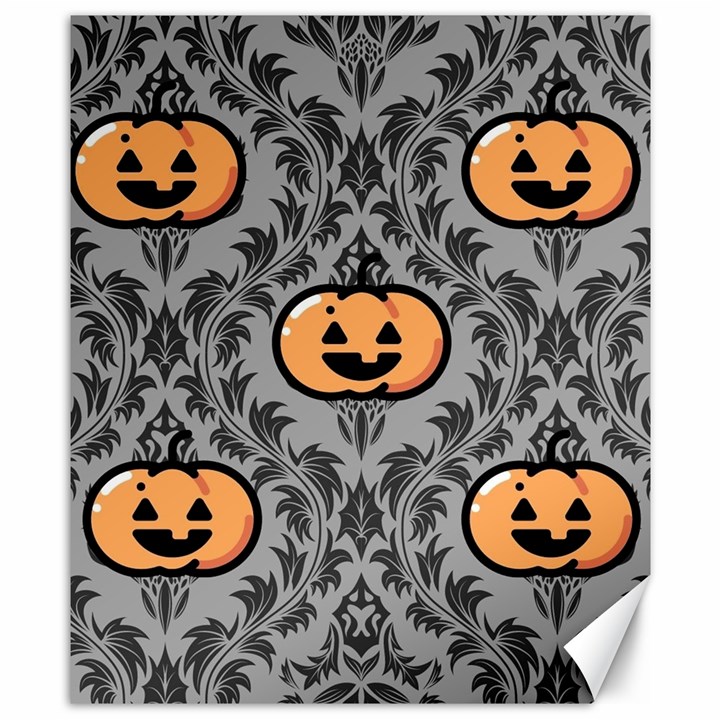 Pumpkin Pattern Canvas 8  x 10 