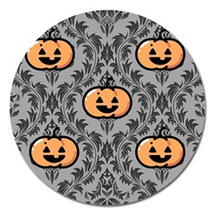 Pumpkin Pattern Magnet 5  (round) by NerdySparkleGoth