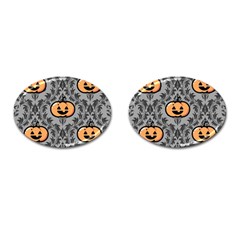 Pumpkin Pattern Cufflinks (oval) by NerdySparkleGoth