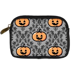 Pumpkin Pattern Digital Camera Leather Case by NerdySparkleGoth