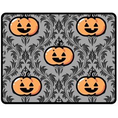 Pumpkin Pattern Fleece Blanket (medium)  by NerdySparkleGoth