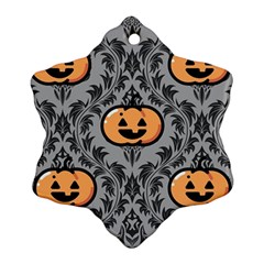 Pumpkin Pattern Ornament (snowflake) by NerdySparkleGoth