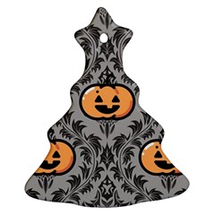 Pumpkin Pattern Christmas Tree Ornament (two Sides) by NerdySparkleGoth