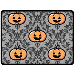 Pumpkin Pattern Fleece Blanket (large)  by NerdySparkleGoth