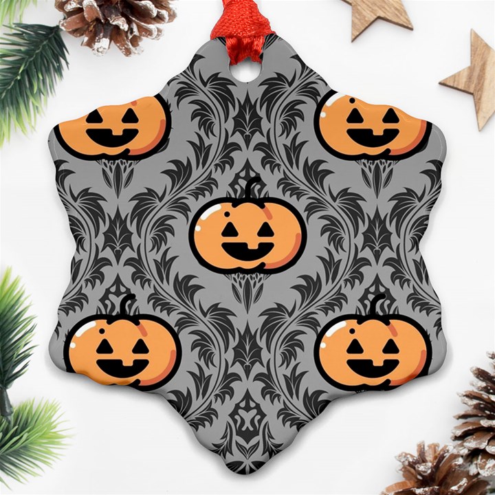 Pumpkin Pattern Ornament (Snowflake)