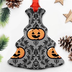 Pumpkin Pattern Christmas Tree Ornament (two Sides) by NerdySparkleGoth