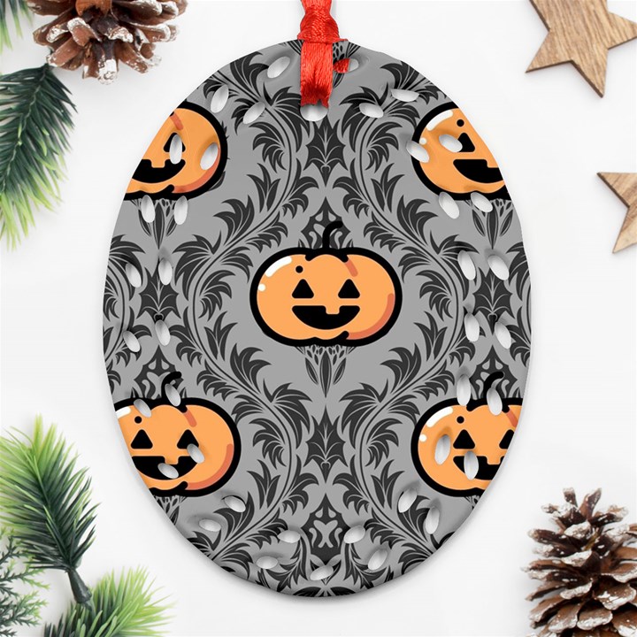 Pumpkin Pattern Ornament (Oval Filigree)