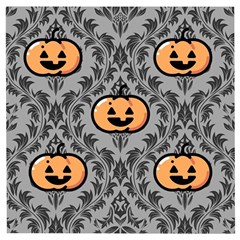 Pumpkin Pattern Wooden Puzzle Square by NerdySparkleGoth