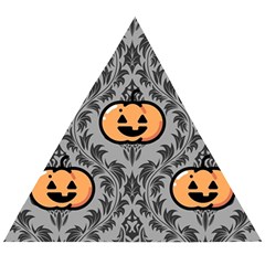 Pumpkin Pattern Wooden Puzzle Triangle by NerdySparkleGoth