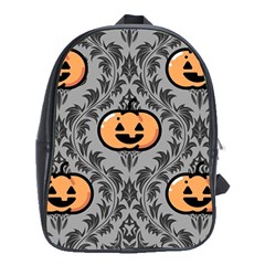 Pumpkin Pattern School Bag (xl) by NerdySparkleGoth