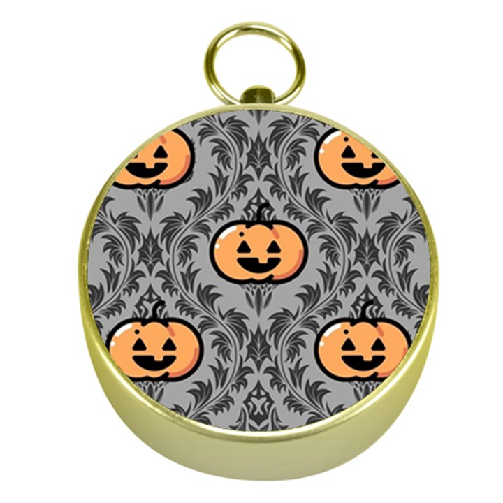 Pumpkin Pattern Gold Compasses