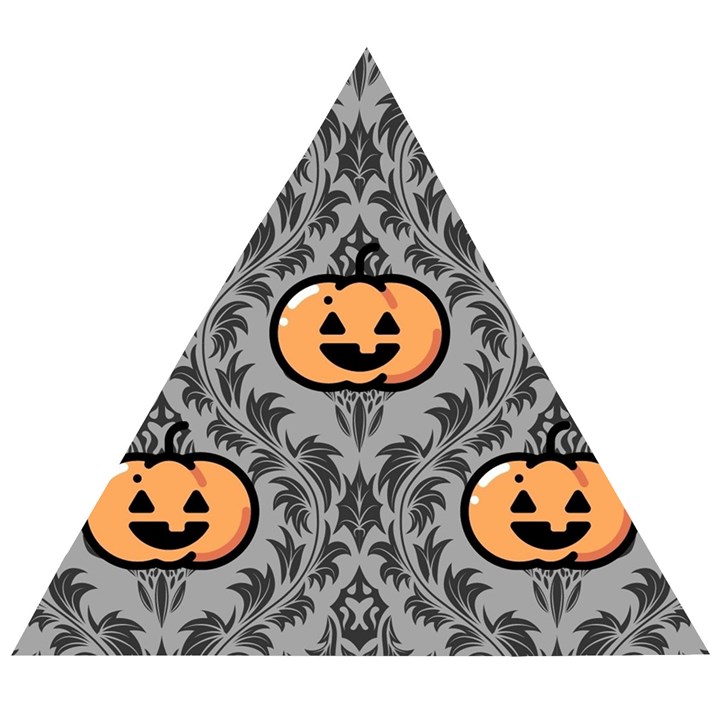 Pumpkin Pattern Wooden Puzzle Triangle