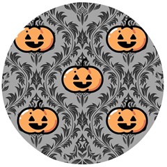 Pumpkin Pattern Wooden Bottle Opener (round) by NerdySparkleGoth