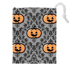 Pumpkin Pattern Drawstring Pouch (4xl) by NerdySparkleGoth