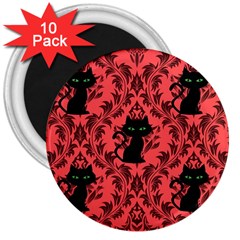 Cat Pattern 3  Magnets (10 Pack)  by NerdySparkleGoth