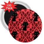 Cat Pattern 3  Magnets (100 pack) Front