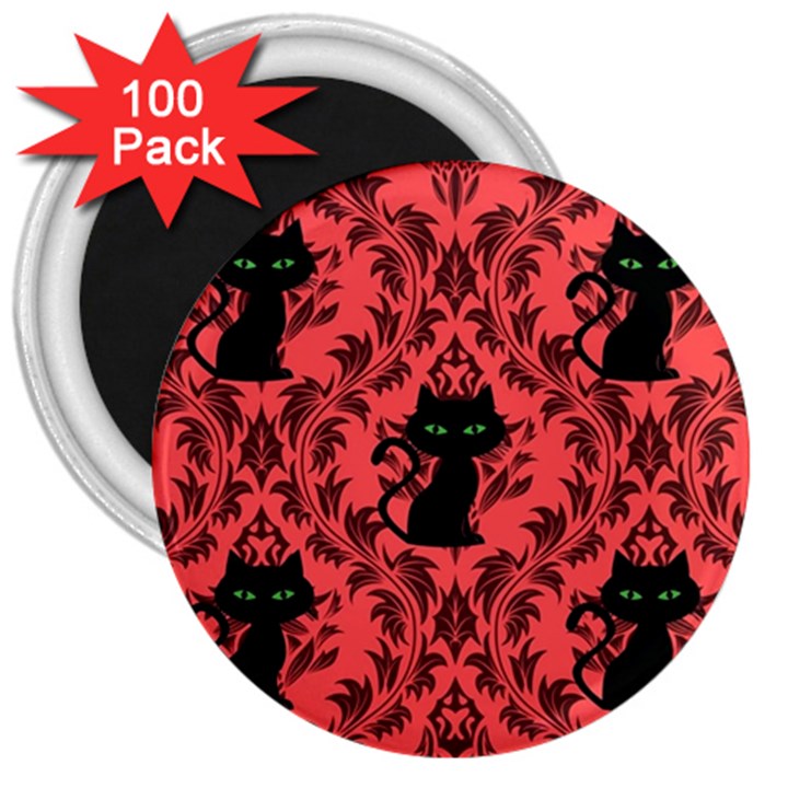 Cat Pattern 3  Magnets (100 pack)