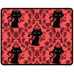 Cat Pattern Fleece Blanket (medium)  by NerdySparkleGoth