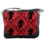 Cat Pattern Messenger Bag Front