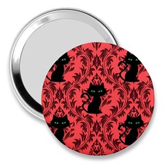 Cat Pattern 3  Handbag Mirrors by NerdySparkleGoth