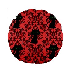 Cat Pattern Standard 15  Premium Round Cushions by NerdySparkleGoth