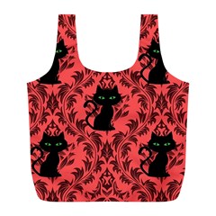 Cat Pattern Full Print Recycle Bag (l) by NerdySparkleGoth