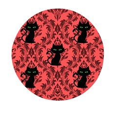 Cat Pattern Mini Round Pill Box by NerdySparkleGoth