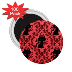 Cat Pattern 2 25  Magnets (100 Pack)  by NerdySparkleGoth