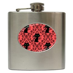 Cat Pattern Hip Flask (6 Oz) by NerdySparkleGoth