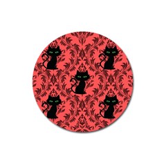 Cat Pattern Magnet 3  (round) by NerdySparkleGoth