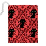 Cat Pattern Drawstring Pouch (4XL) Back