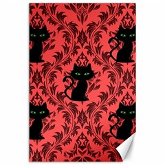 Cat Pattern Canvas 24  X 36  by NerdySparkleGoth