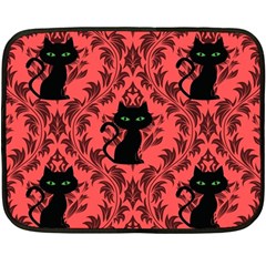 Cat Pattern Fleece Blanket (mini) by NerdySparkleGoth