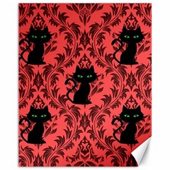 Cat Pattern Canvas 11  X 14  by NerdySparkleGoth