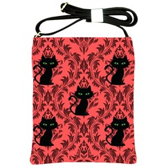 Cat Pattern Shoulder Sling Bag by NerdySparkleGoth