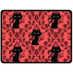 Cat Pattern Fleece Blanket (large)  by NerdySparkleGoth