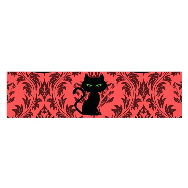 Cat Pattern Satin Scarf (Oblong)