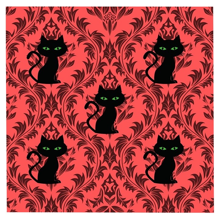 Cat Pattern Wooden Puzzle Square