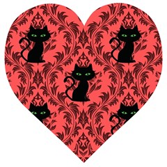 Cat Pattern Wooden Puzzle Heart by NerdySparkleGoth