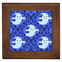 Ghost Pattern Framed Tile by NerdySparkleGoth