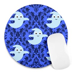 Ghost Pattern Round Mousepads by NerdySparkleGoth